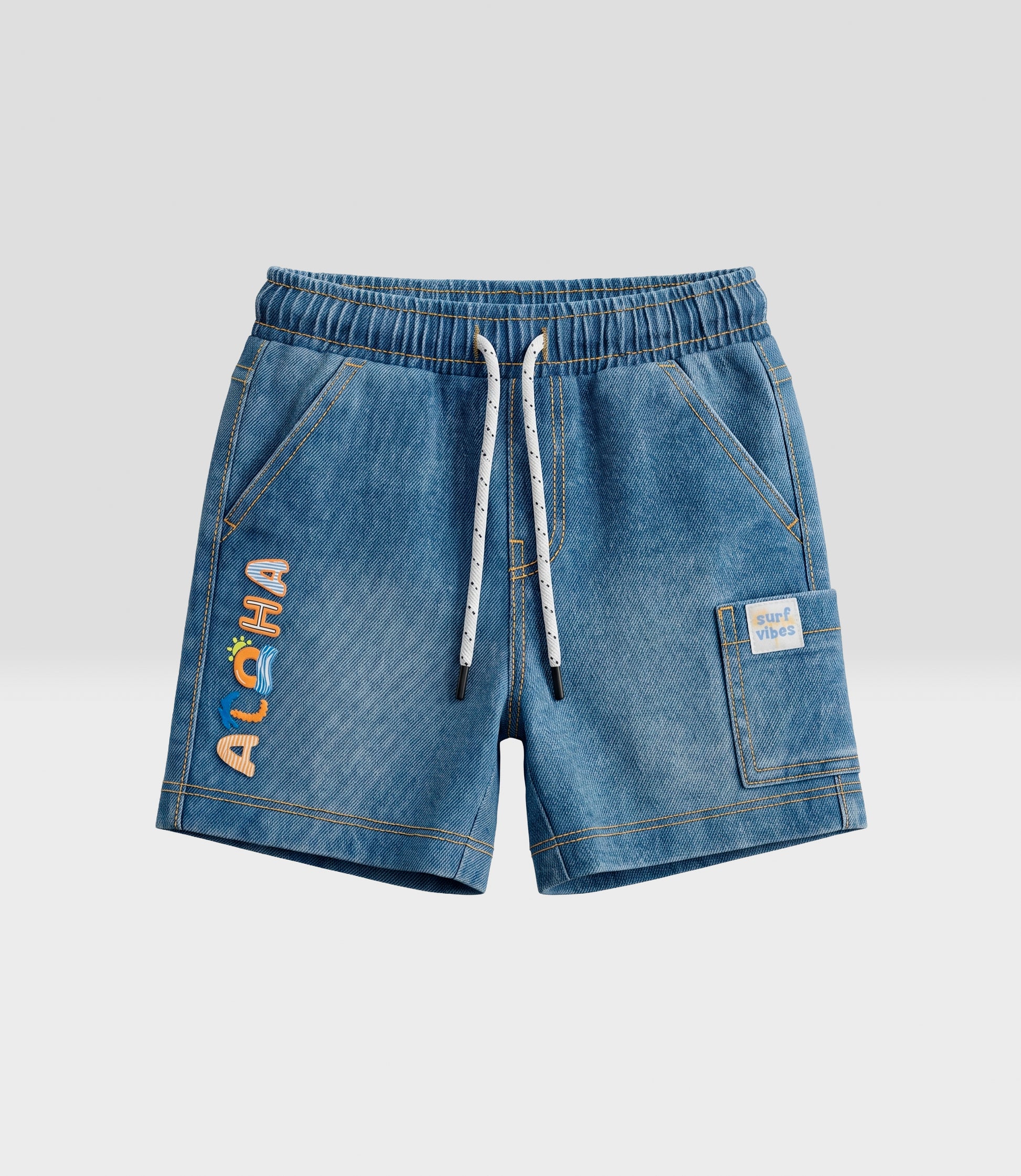 Bermuda bebé niño denim 6 meses / Celeste