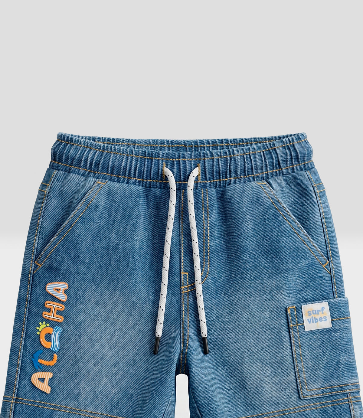 Bermuda bebé niño denim 6 meses / Celeste