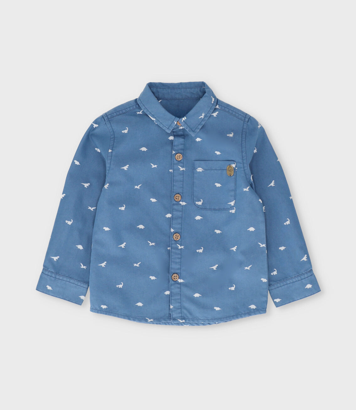 Camisa bebé niño denim 6 meses / Celeste