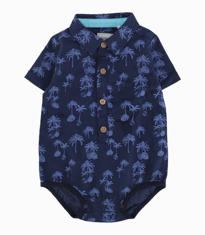 Camisa Bebé Niño Con Diseño Azul Marino