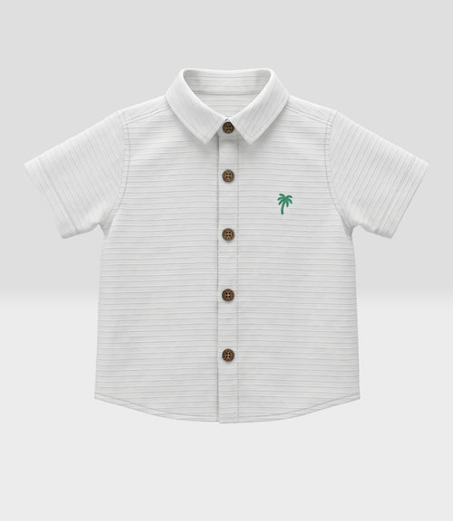 Camisa bebé niño básica 6 meses / Crudo