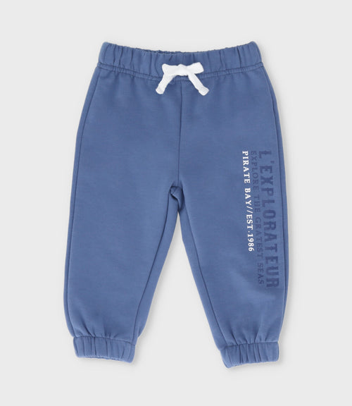 Pantalón de buzo bebé niño básico 6 meses / Celeste