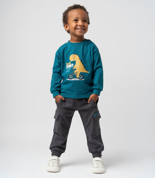 Pantalón de buzo bebé niño jogger 6 meses / Gris