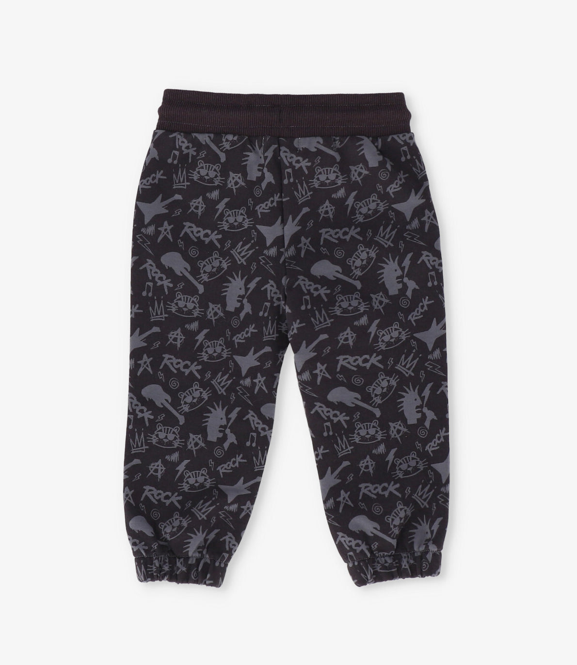 Pantalón de buzo bebé niño rock 6 meses / Negro