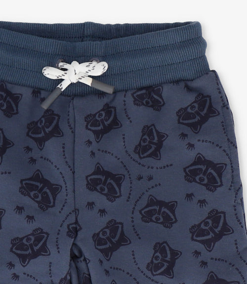 Pantalón de buzo bebé niño con estampado 6 meses / Azul Marino