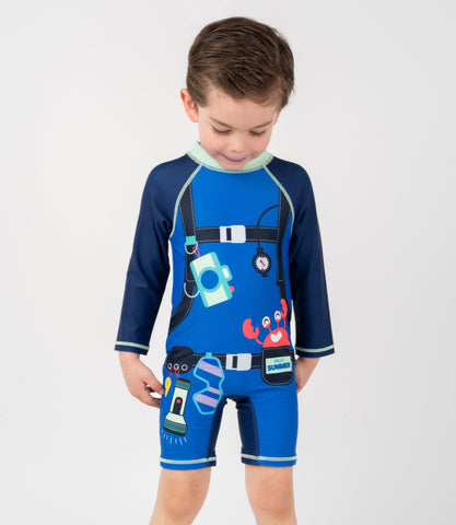 Traje de baño bebé niño con estampado