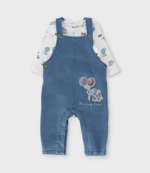 Jardinera recién nacido con body 0 meses / Azul