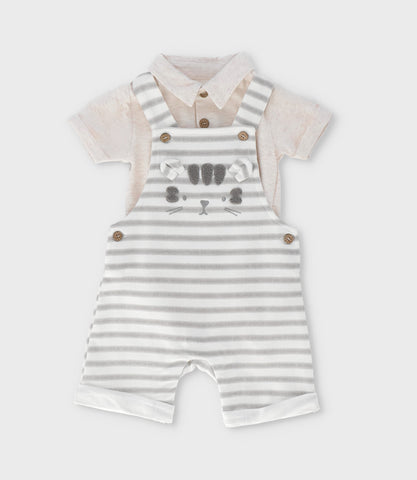 Jardinera recién nacido con rayas