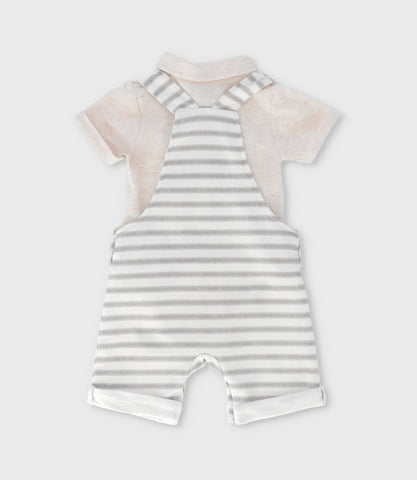 Jardinera recién nacido con rayas