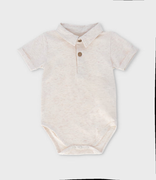 Jardinera recién nacido con rayas 0 meses / Beige