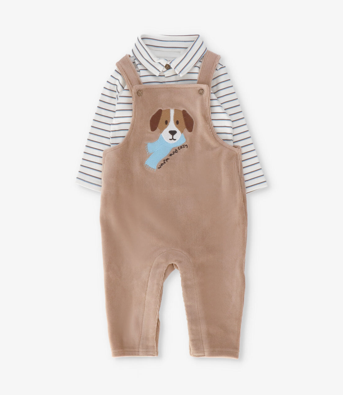 Jardinera recién nacido con body 0 meses / Café