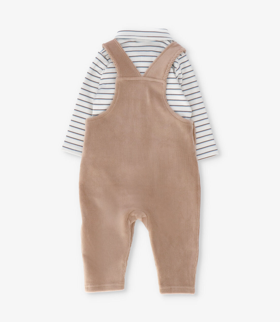 Jardinera recién nacido con body 0 meses / Café