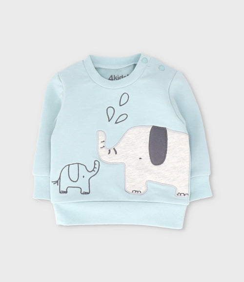 Buzo recién nacido con elefante 0 meses / Menta