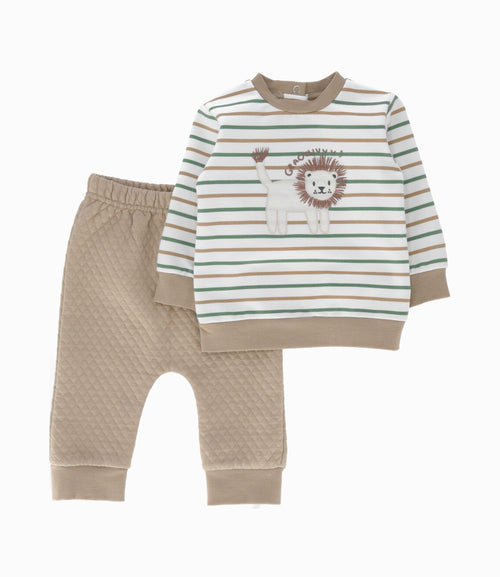 Buzo recién nacido con león 0 meses / Beige