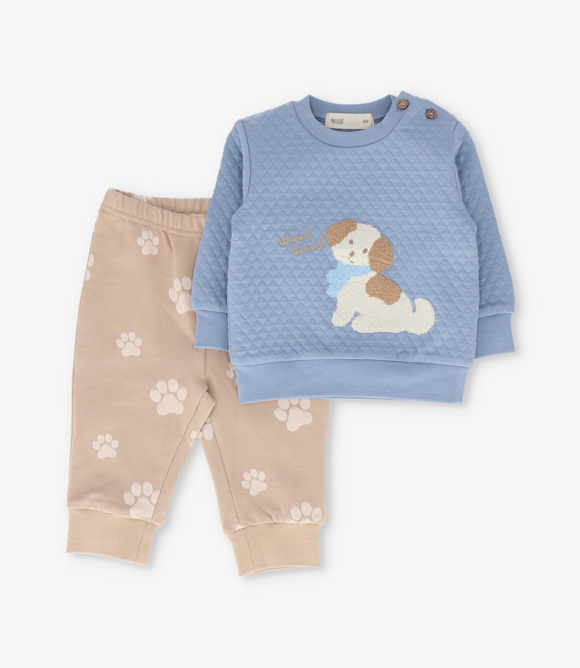 Buzo recién nacido con perrito 0 meses / Celeste