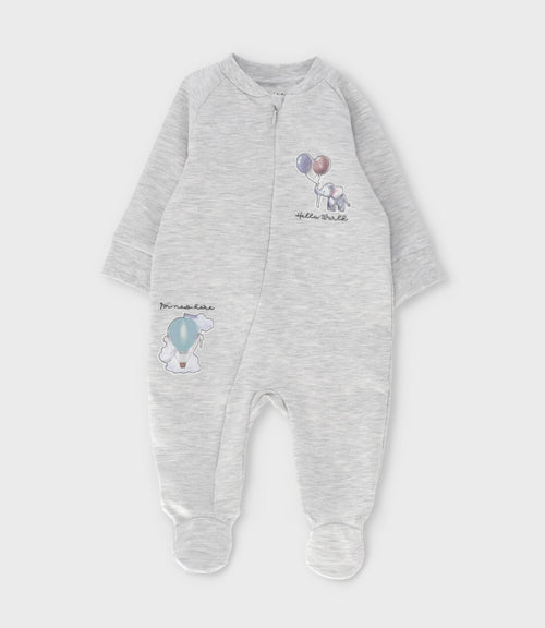 Enterito recién nacido con elefantes 0 meses / Gris