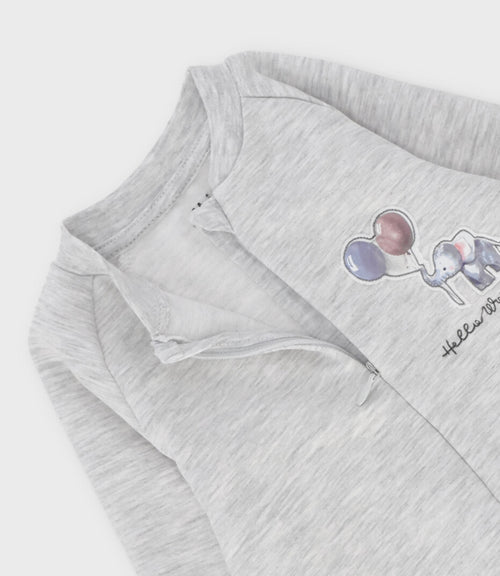 Enterito recién nacido con elefantes 0 meses / Gris