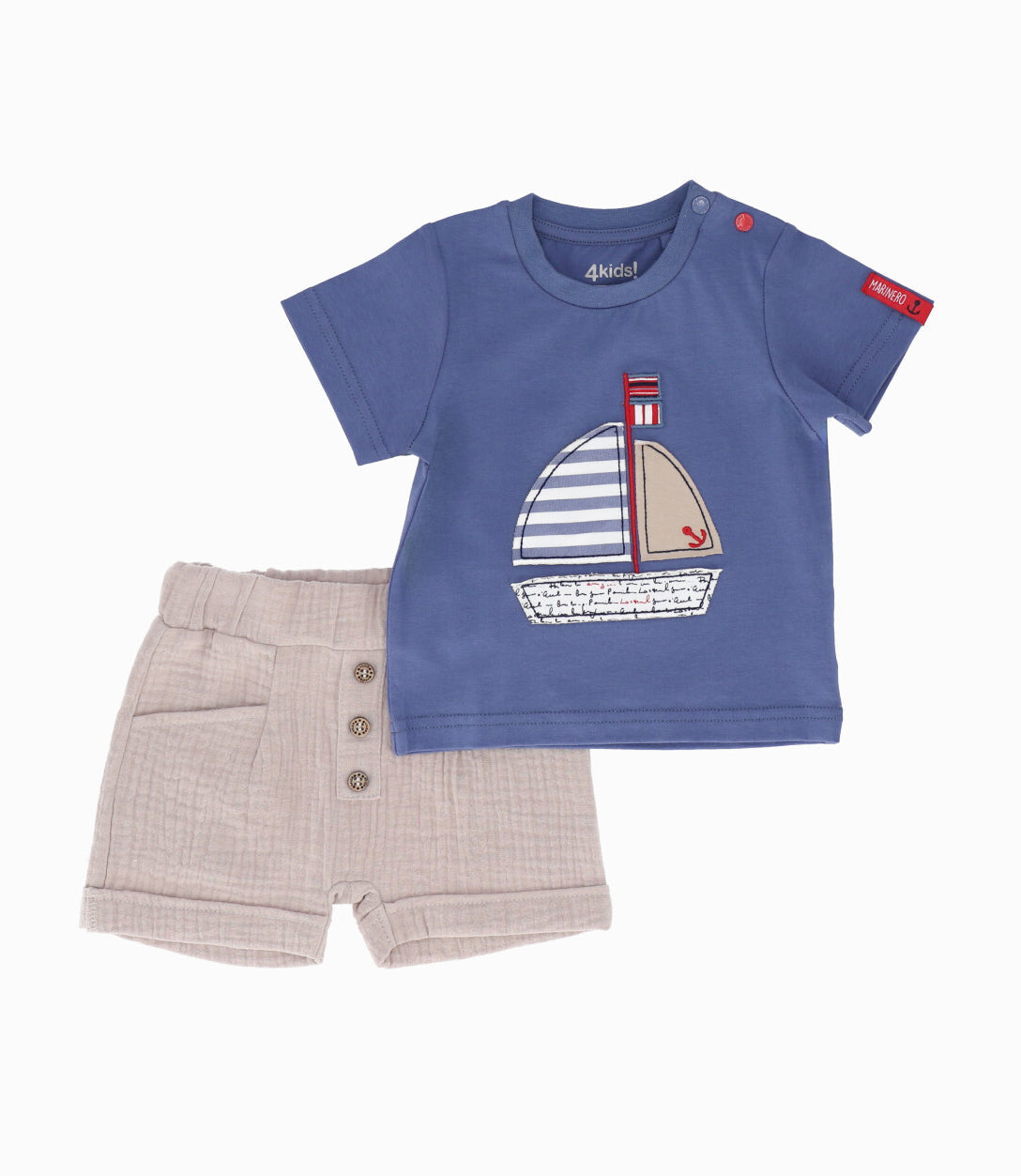 Conjunto recién nacido con osito 0 meses / Azul