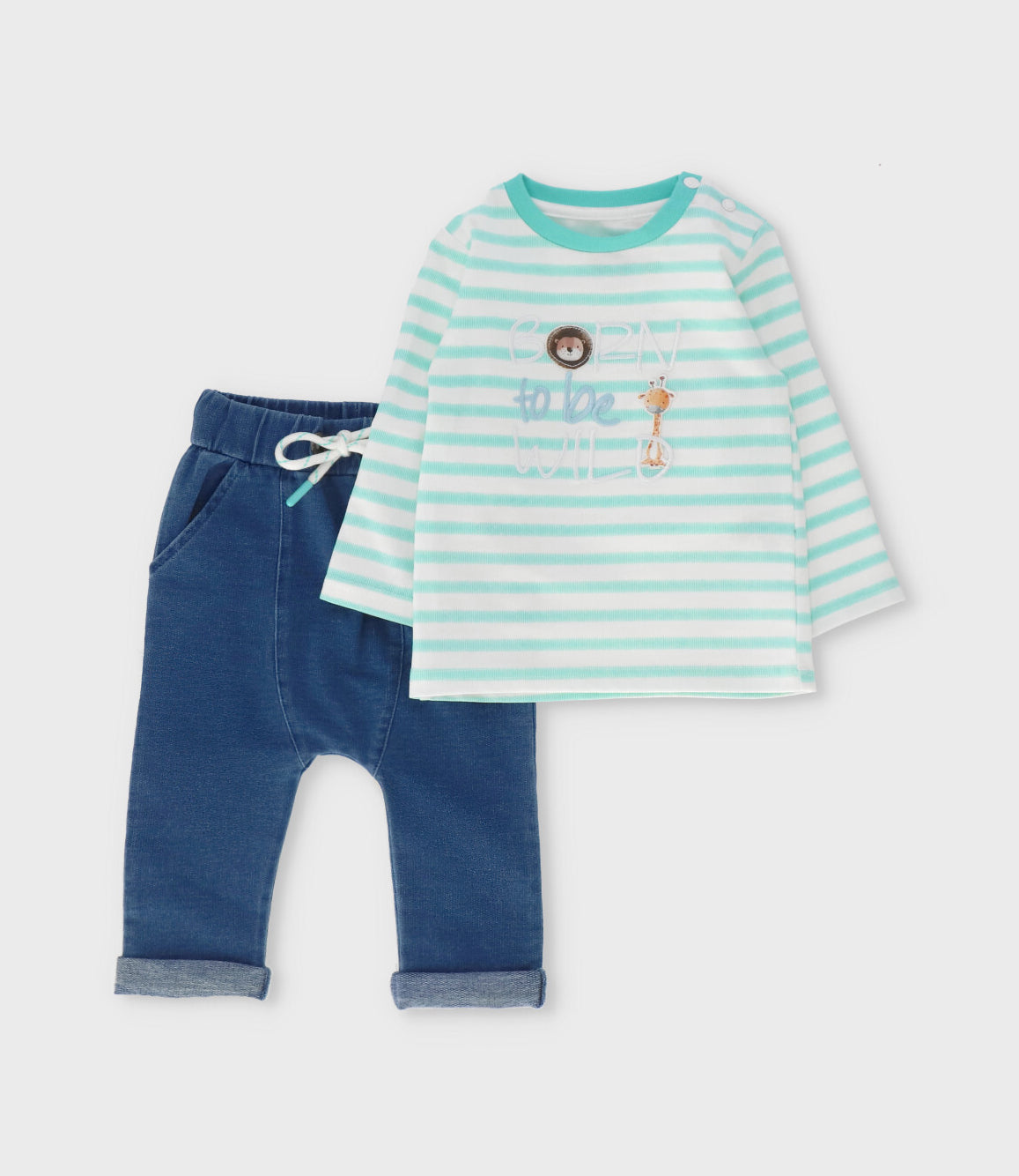 Conjunto recién nacido wild 0 meses / Menta