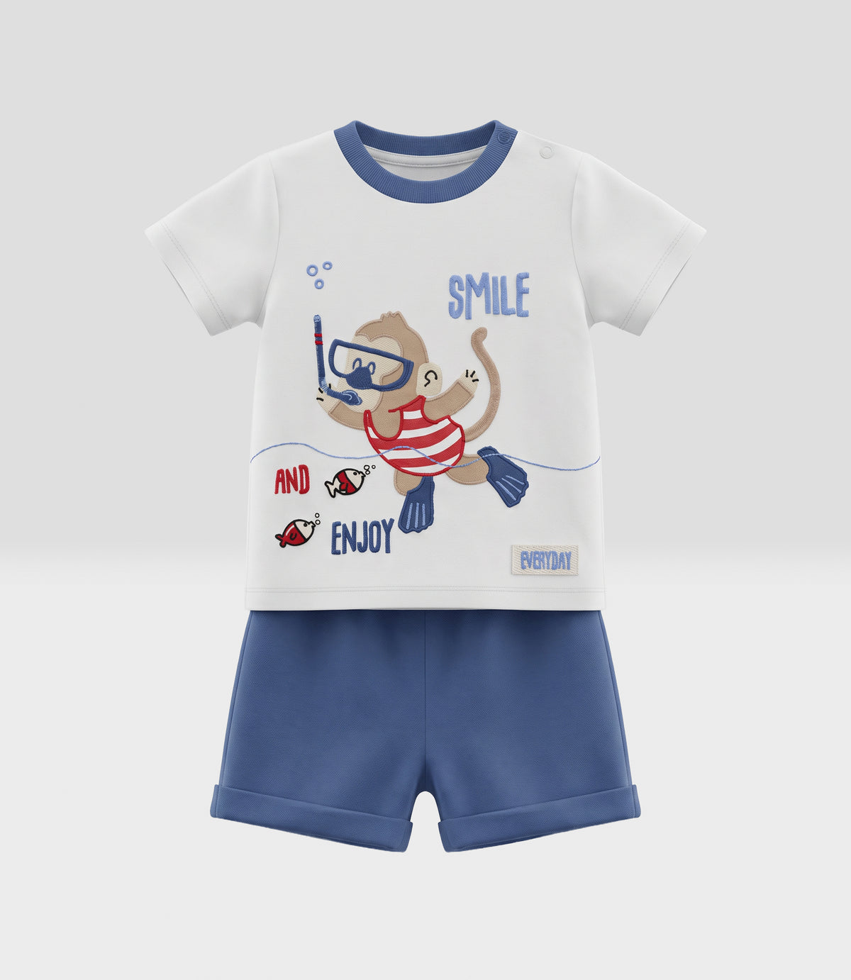 Conjunto recién nacido smile 0 meses / Azul