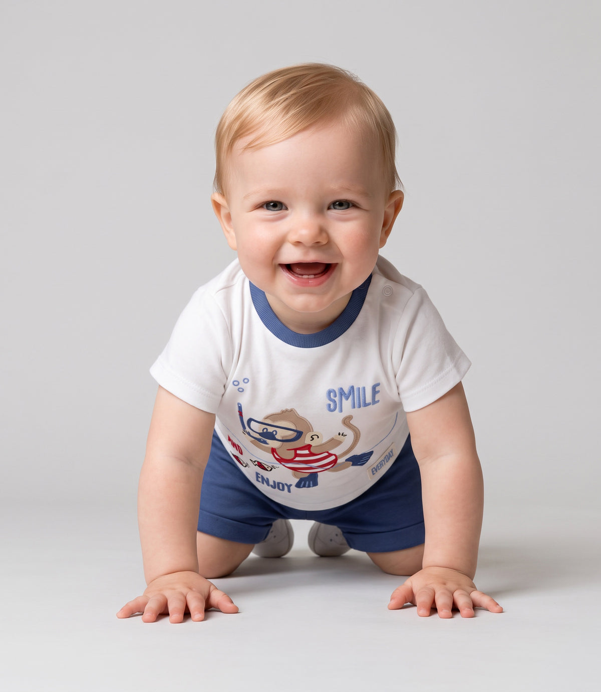 Conjunto recién nacido smile 0 meses / Azul