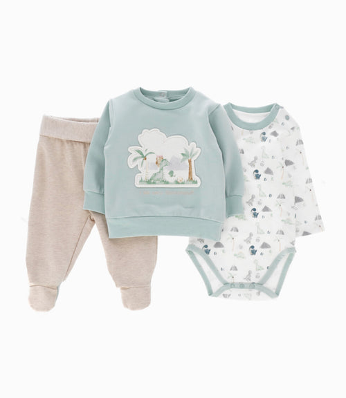 Conjunto recién nacido 3 piezas 0 meses / Beige