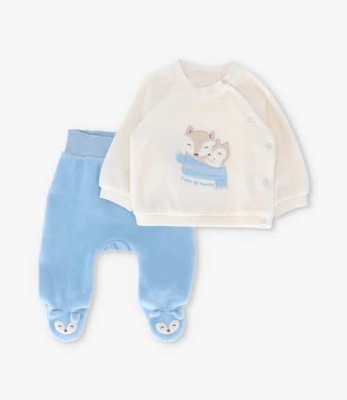 Conjunto recién nacido con diseño 0 meses / Crudo