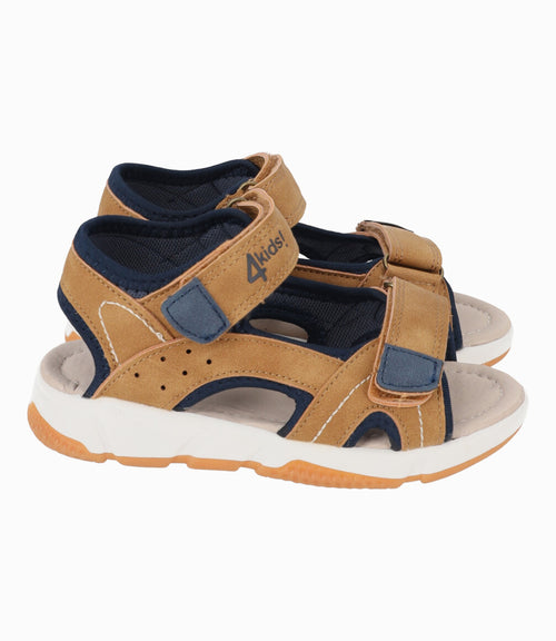 Sandalia Niño Bicolor Café