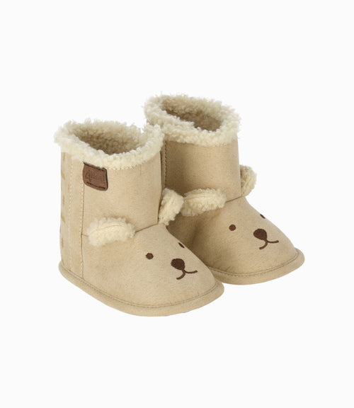 Bota recién nacido de osito 15 / Beige