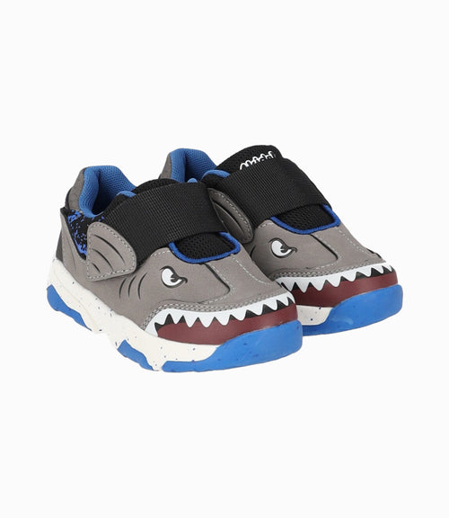Zapatilla bebé niño con tiburón 19 / Gris