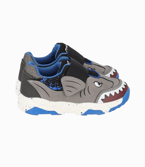 Zapatilla bebé niño con tiburón 19 / Gris