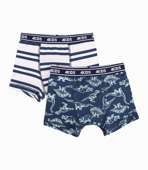 Set 2 Boxers Niño De Algodón Azul
