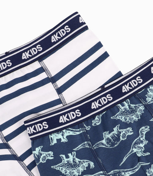 Set 2 Boxers Niño De Algodón Azul