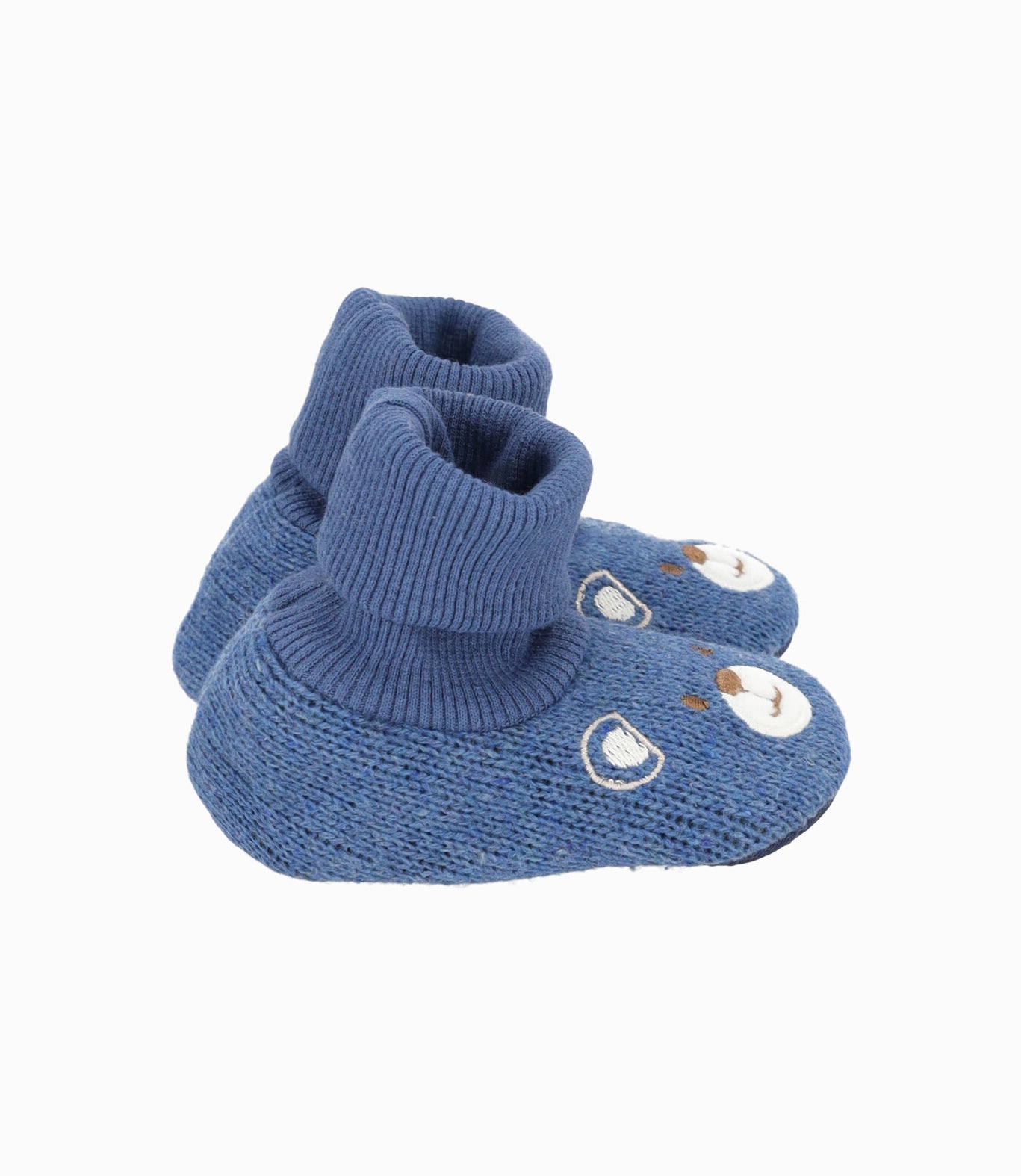 Pantuflas recién nacido con osito Talla única / Azul