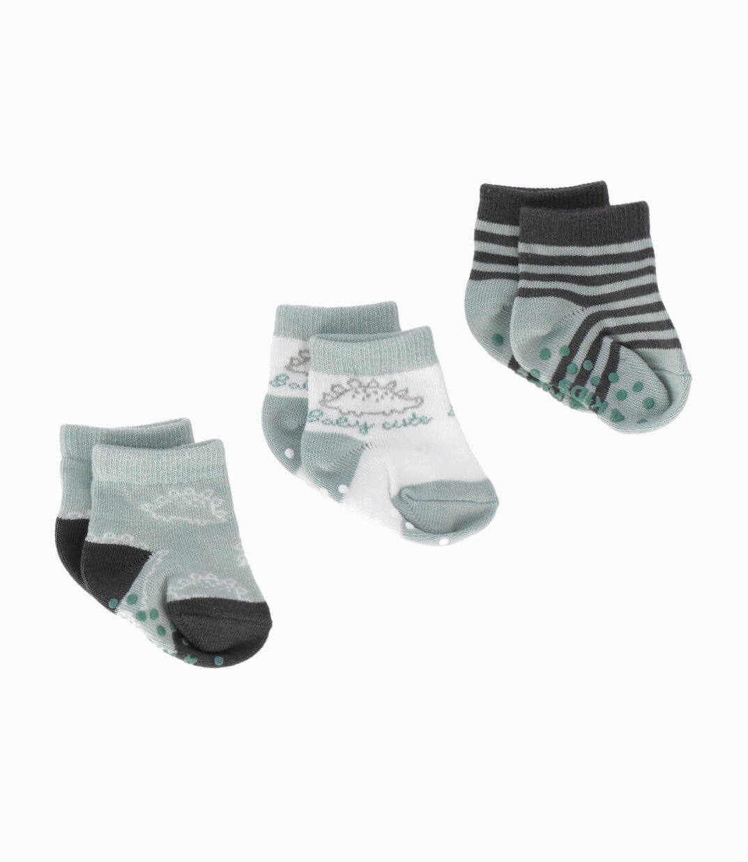 Pack calcetín recién nacido 3 pares 0-6 meses / Verde