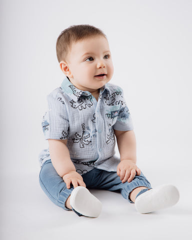 Conjunto recién nacido con camisa