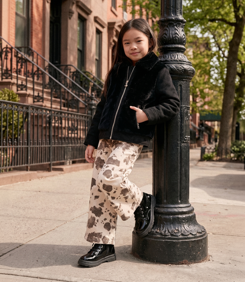 Jeans niña animal print