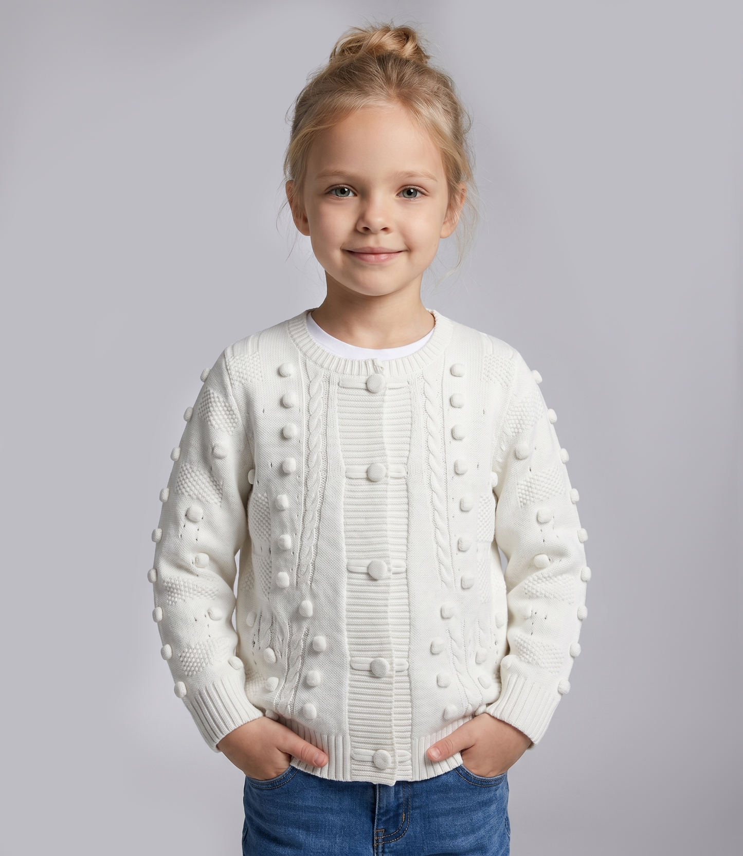 Chaleco bebé cardigan con bordados