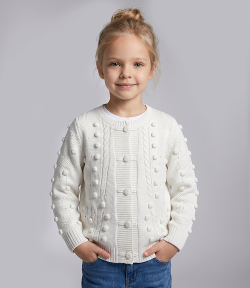 Chaleco bebé cardigan con bordados