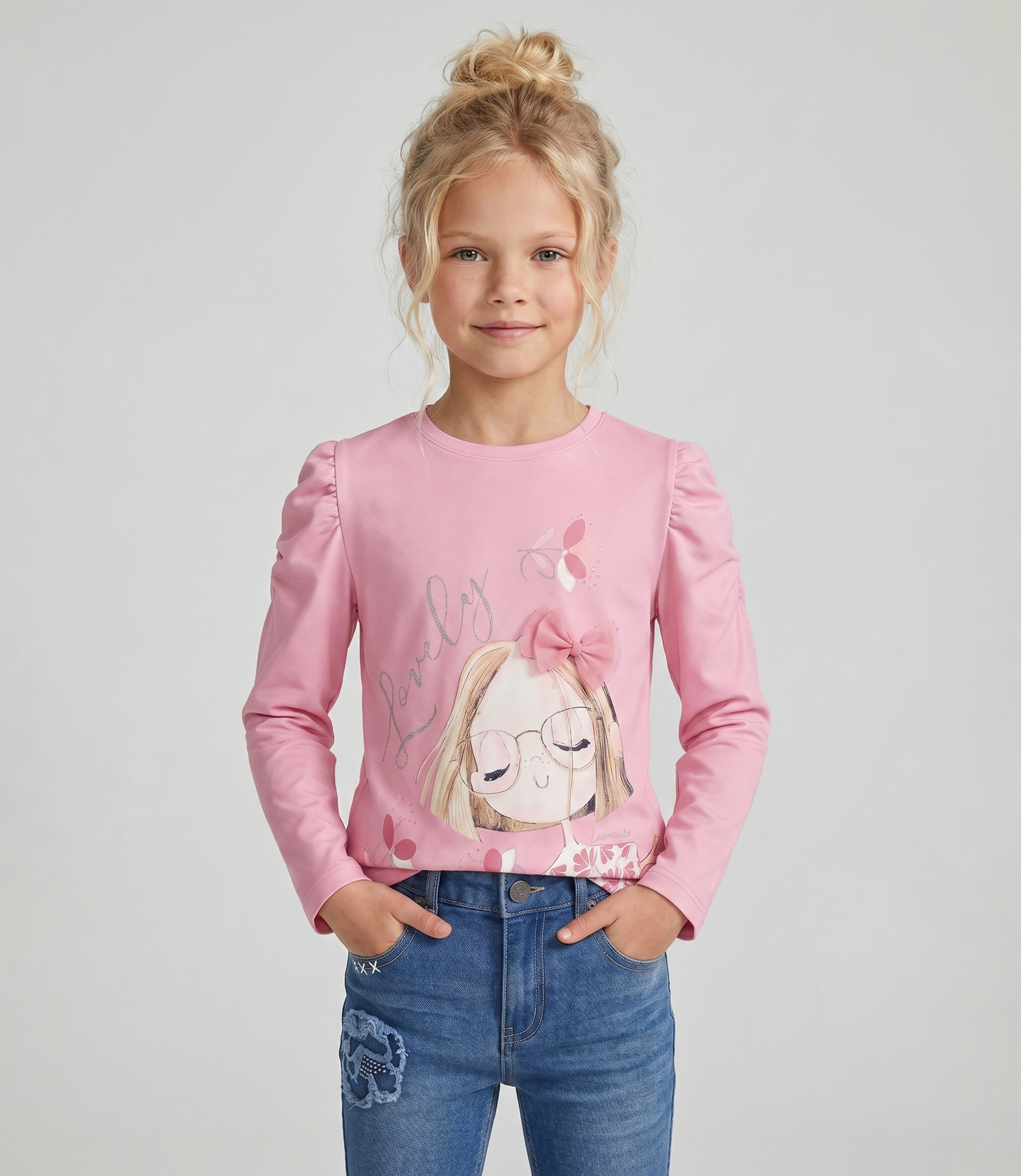 Polera niña con estampado