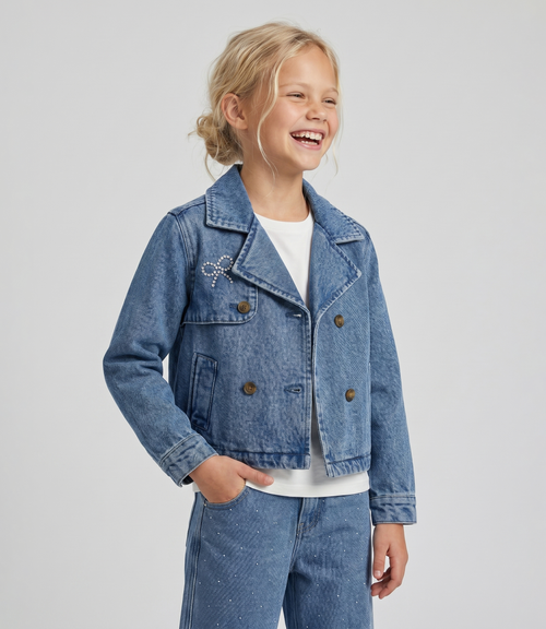 Chaqueta niña de denim