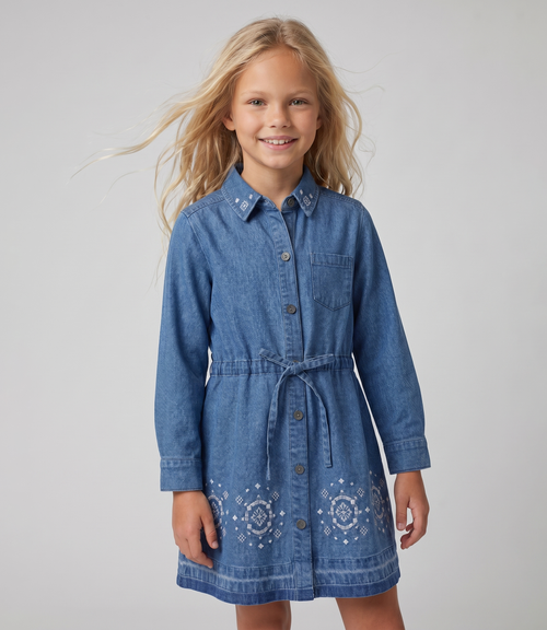 Vestido niña de denim