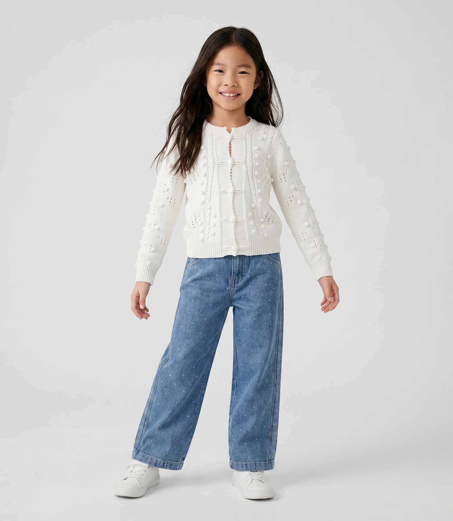 Jeans niña con brillos