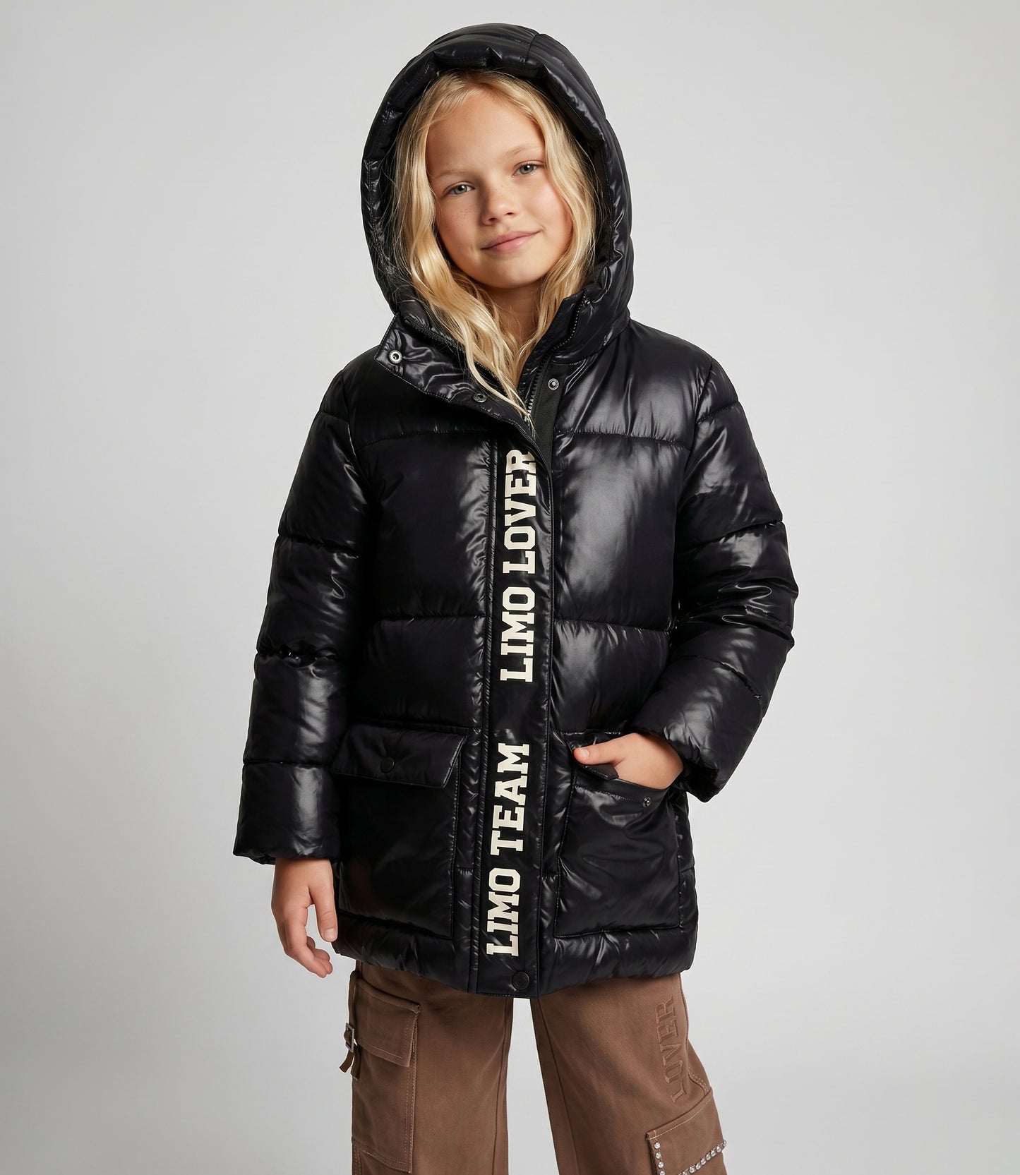Parka niña engomada
