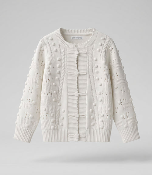 Chaleco niña cardigan con bordados