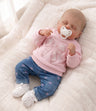 Muñeca baby reborn denim cherry