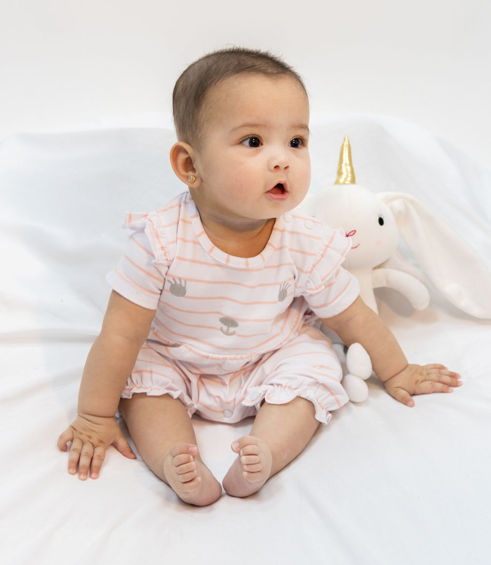 Enterito Con Carita Recién Nacido Algodón Blanco 4 Kids