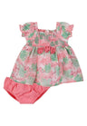 Vestido Sunset Recién Nacida Coral Limonada