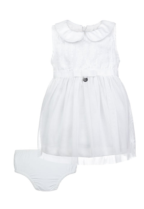 Vestido Sequins Recién Nacida Crudo Limonada