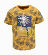Polera Palmera Estampada Bebé Niño Mostaza